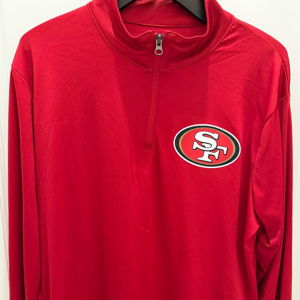 San Francisco 49ers Fanatics Quarter-Zip Pullover - Red